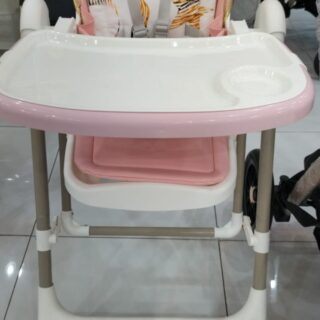 Multifunctional Compact Portable Home Dining Baby High Chair Adjustable Height Foldable Sitting And Reclining Double-Layer Dining Plate