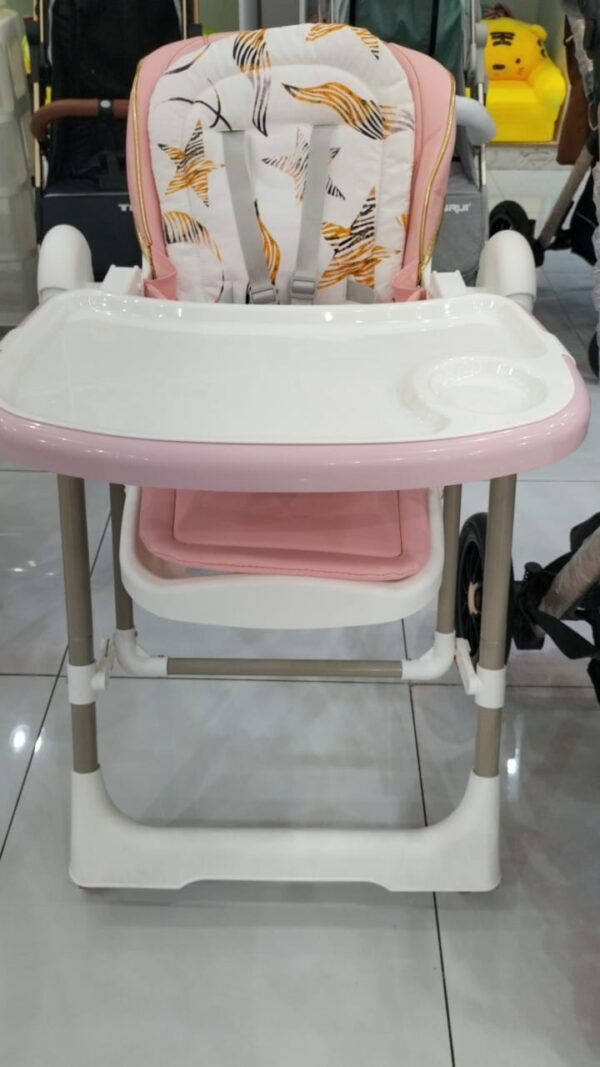 Multifunctional Compact Portable Home Dining Baby High Chair Adjustable Height Foldable Sitting And Reclining Double-Layer Dining Plate