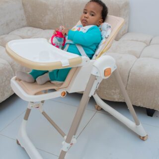 Multifunctional Compact Portable Home Dining Baby High Chair Adjustable Height Foldable Sitting And Reclining Double-Layer Dining Plate