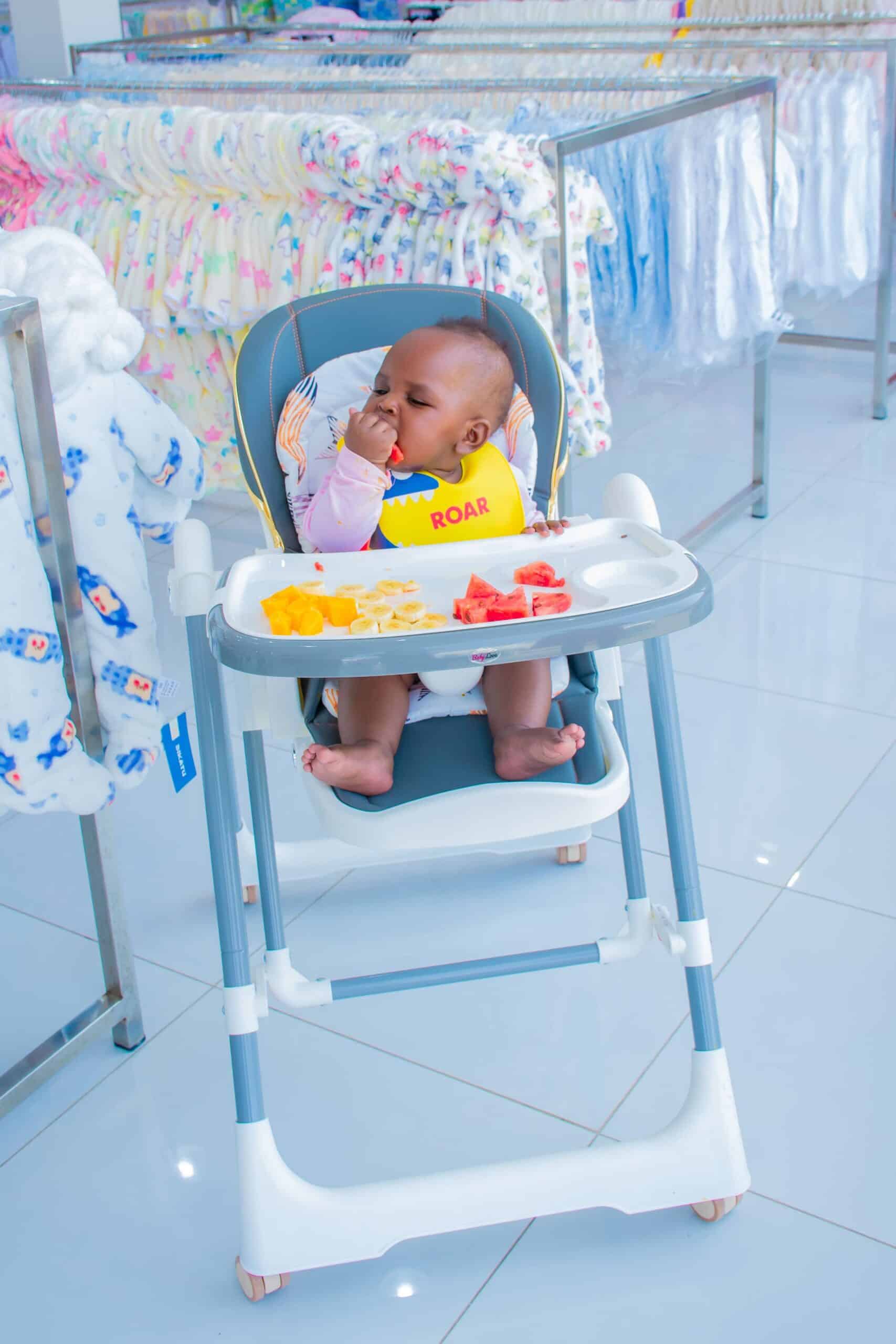 Multifunctional Compact Portable Home Dining Baby High Chair Adjustable Height Foldable Sitting And Reclining Double-Layer Dining Plate