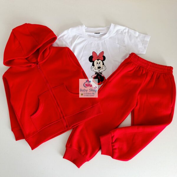 Kids 3-Piece Set Pants, T-shirt & Zip-up Hoodie - Image 3