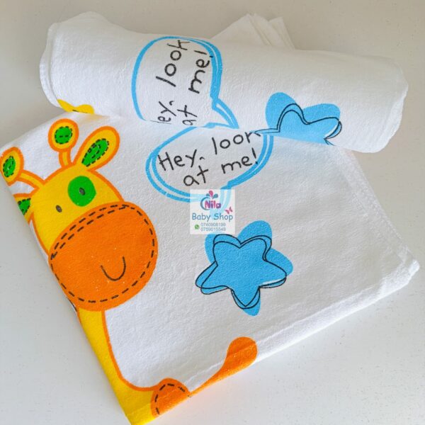 Infant Cotton Cartoon Animal Print Bath Towel - Image 3