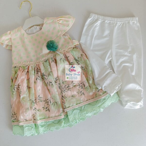 Adorable Baby Girl Short Sleeve Cotton Dress - Image 2