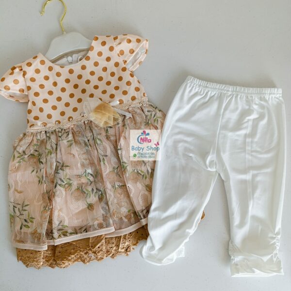 Adorable Baby Girl Short Sleeve Cotton Dress - Image 4