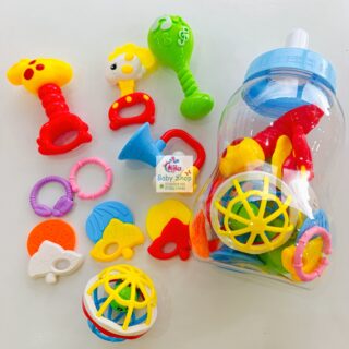 Baby Shakers Rattles Toys Set - Blue