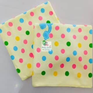 Infant Cotton Cartoon Animal Print Bath Towel - Yellow
