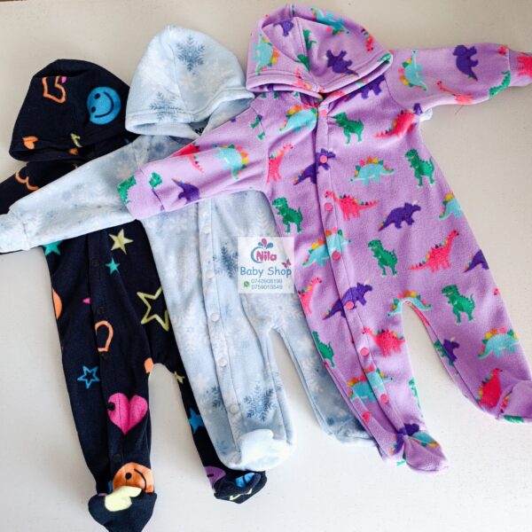 Newborn Baby Jumpsuit Warm Hooded Rompers