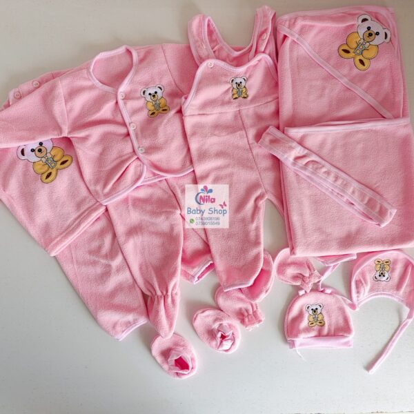 8Pcs Unisex Newborn Baby Fleece Receiving Set - Image 3