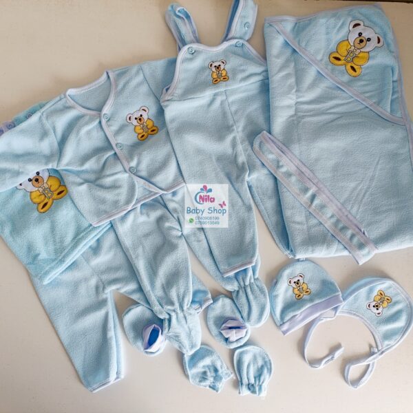 8Pcs Unisex Newborn Baby Fleece Receiving Set - Image 4