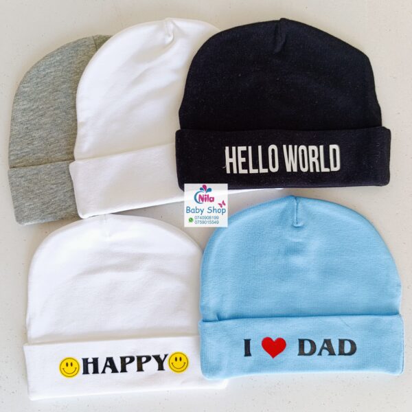 5-Pack Adorable Cozy Cotton Baby Hats - Image 8