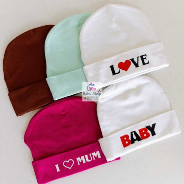 5-Pack Adorable Cozy Cotton Baby Hats - Image 5