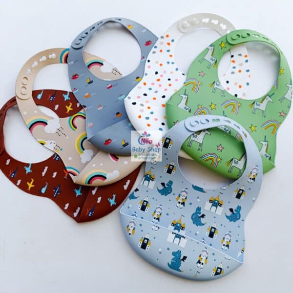 Cartoon Silicone Waterproof Baby Bibs