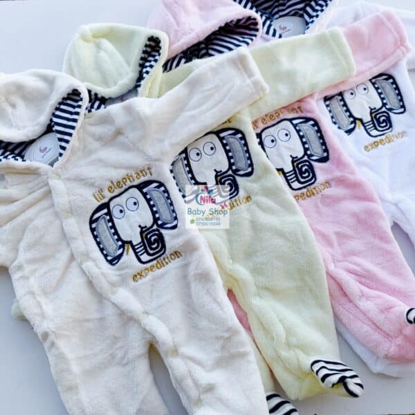 Hooded Newborn Mid-warm Rompers