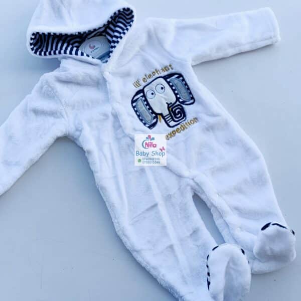 Hooded Newborn Mid-warm Rompers - Image 2