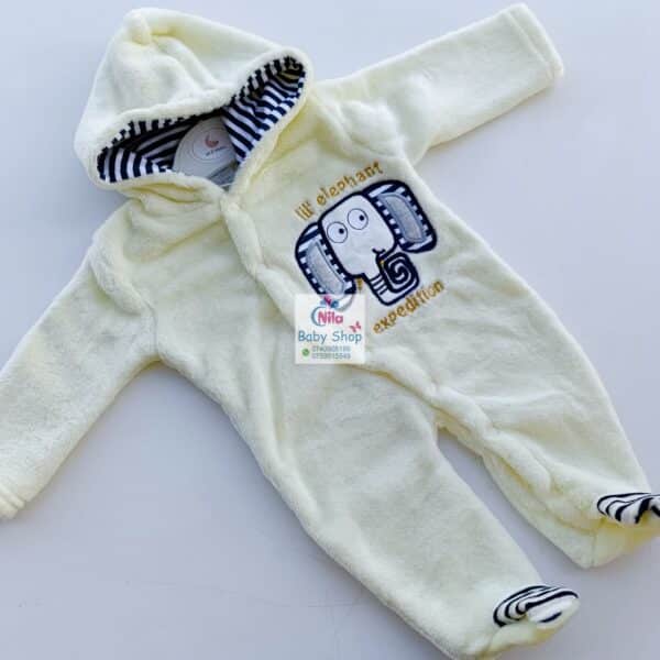 Hooded Newborn Mid-warm Rompers - Image 3