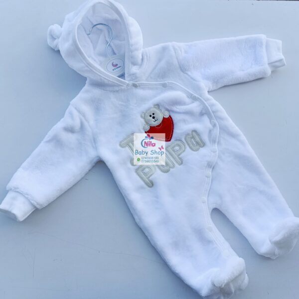 Unisex Baby Warm Hooded Romper - Image 2