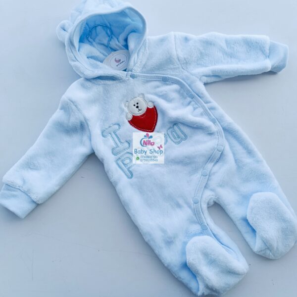 Unisex Baby Warm Hooded Romper - Image 3