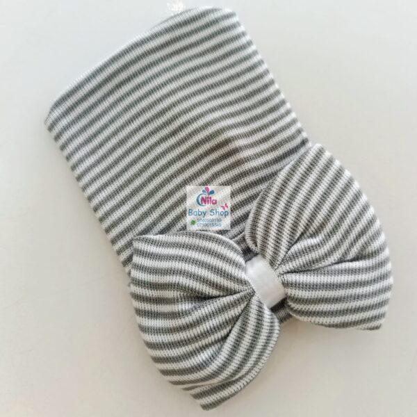 Soft Cute Knot Baby Hat With Bow - Image 3