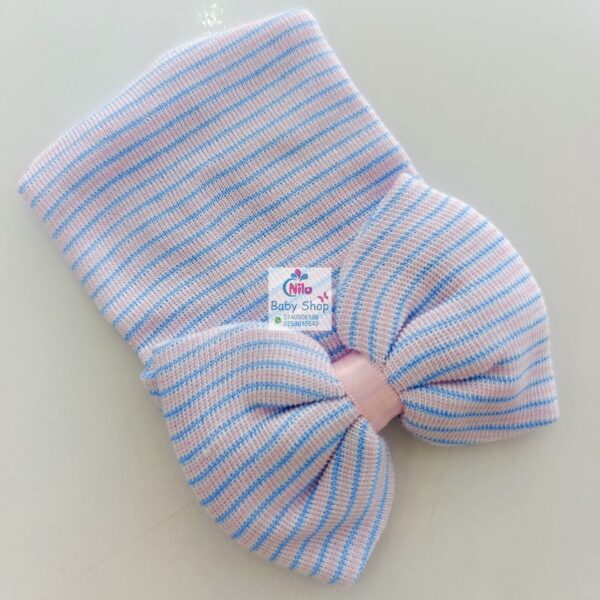Soft Cute Knot Baby Hat With Bow - Image 2