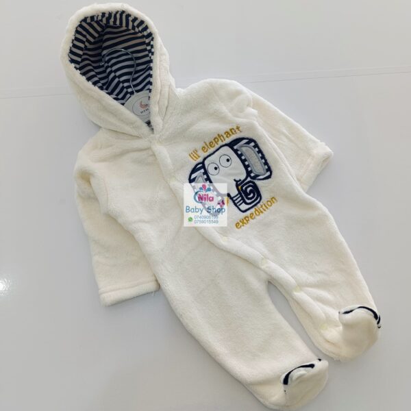 Hooded Newborn Mid-warm Rompers - Image 2