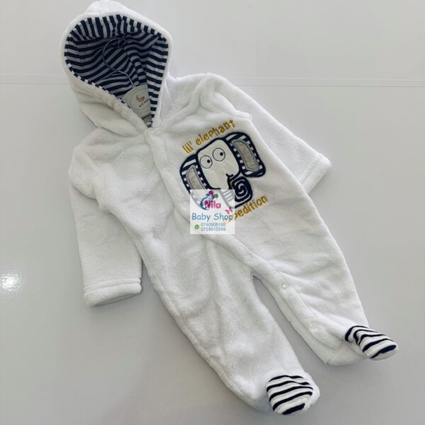 Hooded Newborn Mid-warm Rompers - Image 3