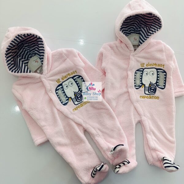 Hooded Newborn Mid-warm Rompers - Image 4