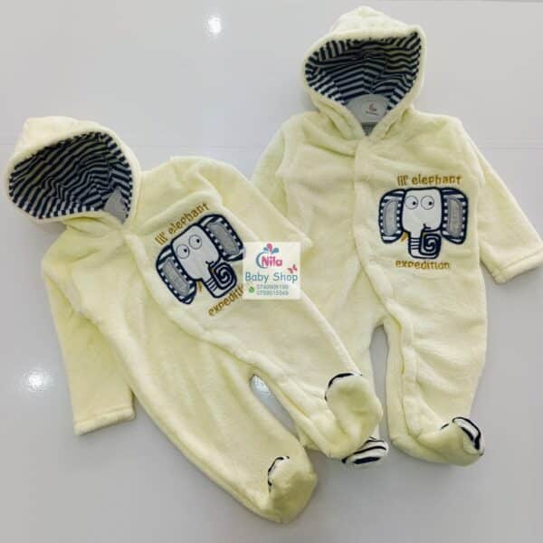 Hooded Newborn Mid-warm Rompers - Image 5