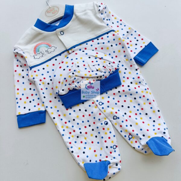 Newborn Baby 2PC Receiving Set Romper + Hat - Image 6