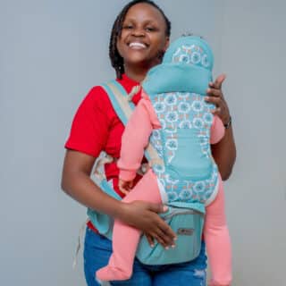 Baby Carrier with Breathable Hip Seat - Cyan