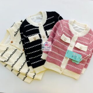 New Fashion Baby Knitted Sweater Boy's Sweater Cardigan Casual Striped Sweater