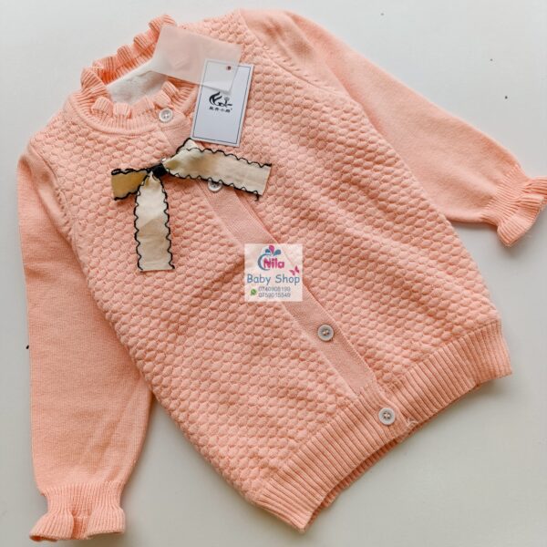 New Baby Girls Sweater Elegant Knitted Full Sleeve Cardigan - Image 4