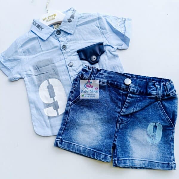 Fashion Baby Boys Short Sleeve Shirt & Pants Set