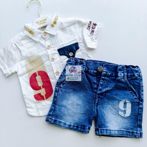 Fashion Baby Boys Short Sleeve Shirt & Pants Set - Image 3