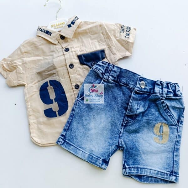 Fashion Baby Boys Short Sleeve Shirt & Pants Set - Image 4