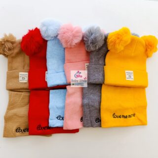 2PCS Baby Hat & Mini Scarf