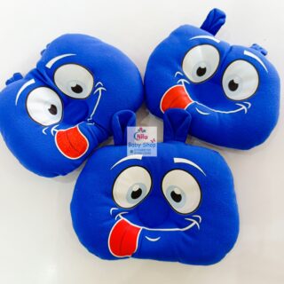 Smiley Emoji Baby Head Pillow Sleep Pillow Head Support Pillow - Blue
