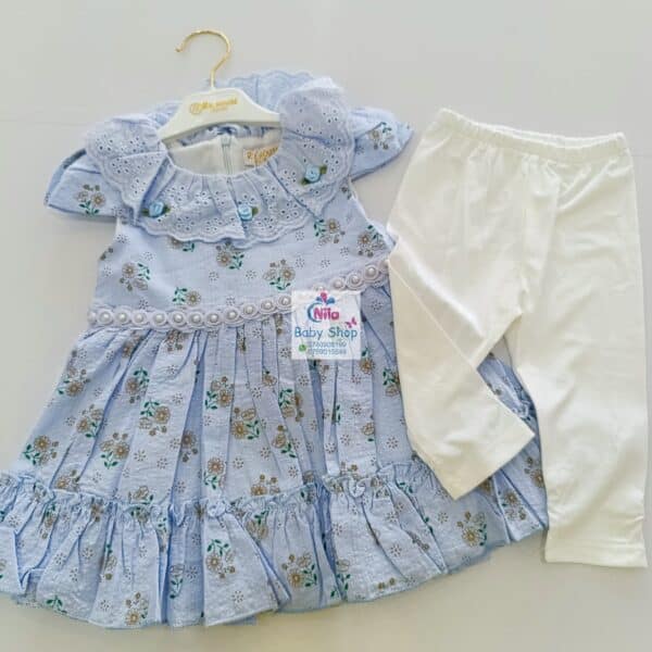Adorable Baby Girl Short Sleeve Cotton Dress - Image 2