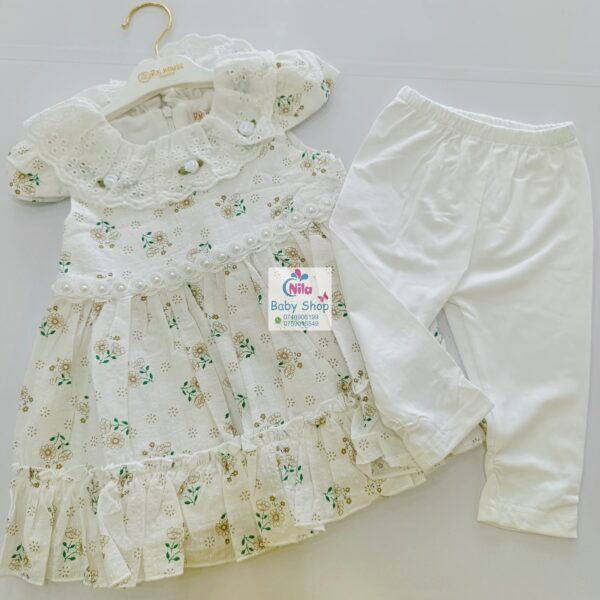 Adorable Baby Girl Short Sleeve Cotton Dress - Image 3