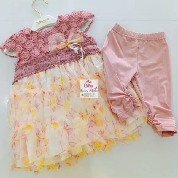 Adorable Baby Girl Short Sleeve Cotton Dress - Image 4