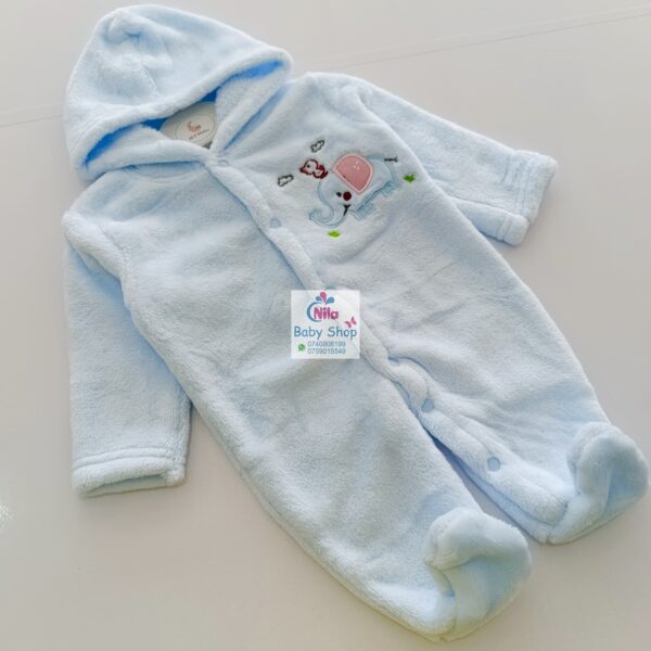 Unisex Baby Warm Hooded Romper - Image 4