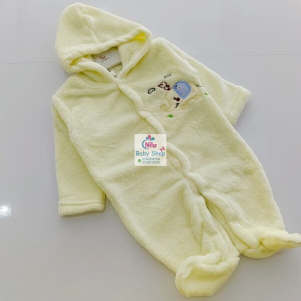 Unisex Baby Warm Hooded Romper - Image 2