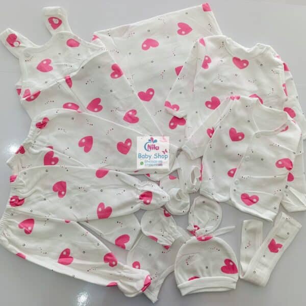 11 Pieces Unisex Newborn Baby Receiving Set - Image 2
