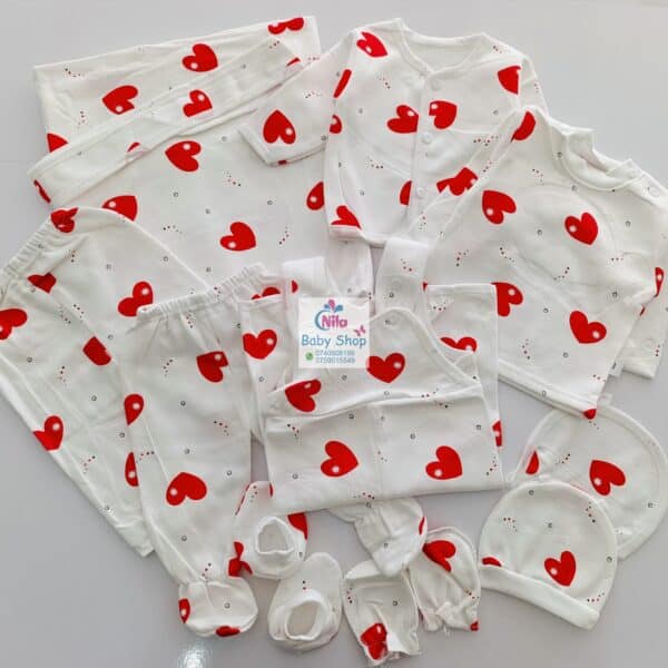 11 Pieces Unisex Newborn Baby Receiving Set - Image 4