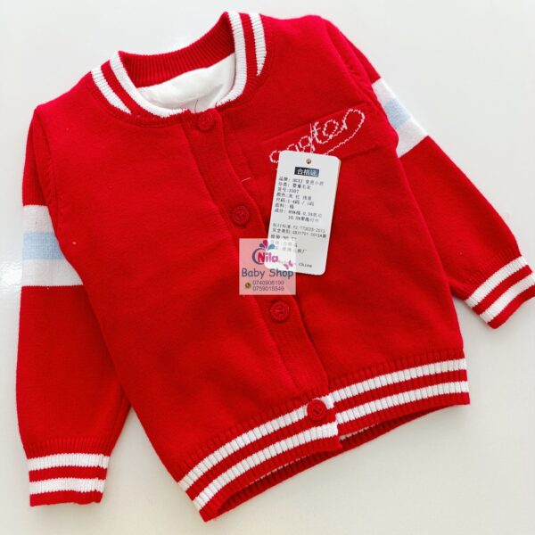 New Fashion Baby Knitted Sweater Cardigan Casual Striped Sweater - Image 5