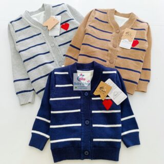 Baby Boy Knitted Cardigan V Neck Sweater