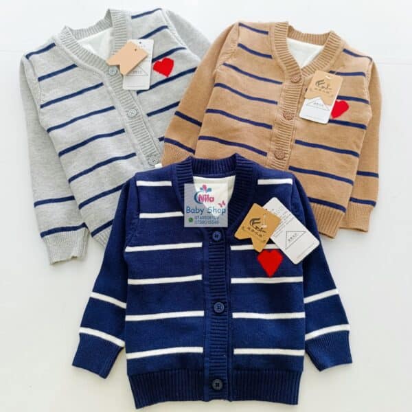 Baby Boy Knitted Cardigan V Neck Sweater