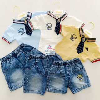 Fashion Baby Boys Short Sleeve Shirt & Pants Set