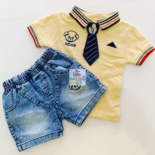 Fashion Baby Boys Short Sleeve Shirt & Pants Set - Image 4