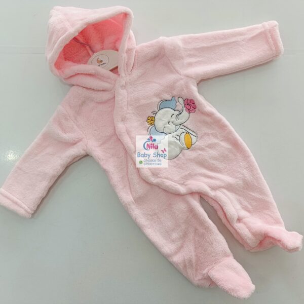 Unisex Hooded Romper, Newborn to 12m - Image 2