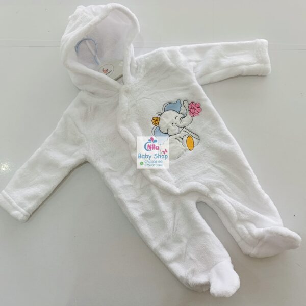 Unisex Hooded Romper, Newborn to 12m - Image 4